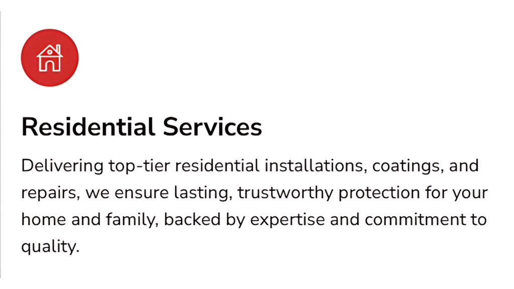 Residential Roofing Services Slide